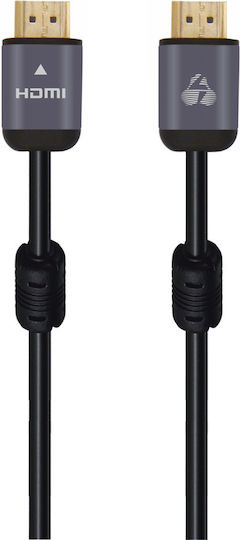 Powertech HDMI 2.0 Premium High Speed 4K 60Hz HDR Cable HDMI male - HDMI male 10m Μαύρο