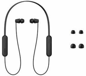 Sony WI-C100 In-ear Bluetooth Handsfree Ακουστικά με Αντοχή στον Ιδρώτα Μαύρα