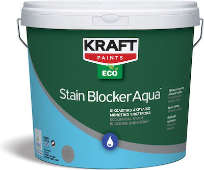 Kraft Eco Stain Blocker Aqua Οικολογικό Ακρυλικό Μονωτικό Υπόστρωμα Λευκό Suitable for Plasterboard / Construction Materials 10lt