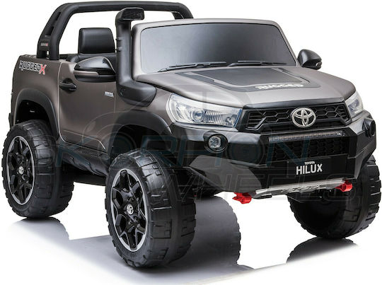 Toyota Hilux Две Места с Дистанционно Управление Лицензиран 12 Волта Сив за 1+ Години