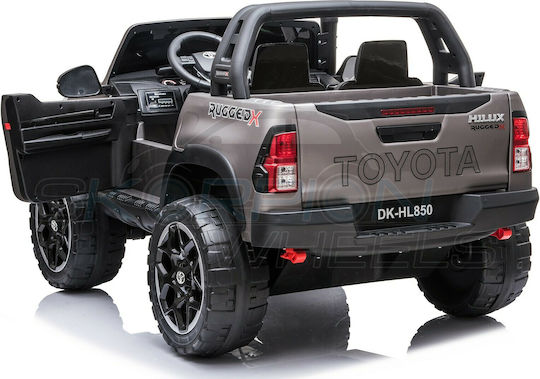 Toyota Hilux Две Места с Дистанционно Управление Лицензиран 12 Волта Сив за 1+ Години