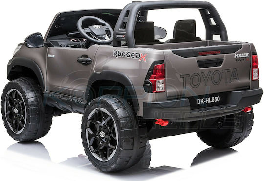Toyota Hilux Две Места с Дистанционно Управление Лицензиран 12 Волта Сив за 1+ Години