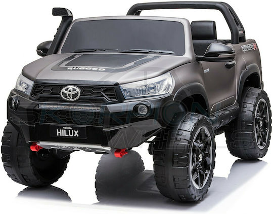 Toyota Hilux Две Места с Дистанционно Управление Лицензиран 12 Волта Сив за 1+ Години