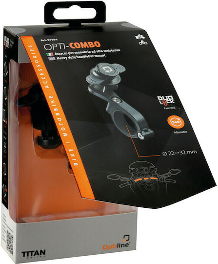 Lampa Titan Series Mount Phone Motorcycle with Clip for Steering Wheel 22-32 mm / 18mm