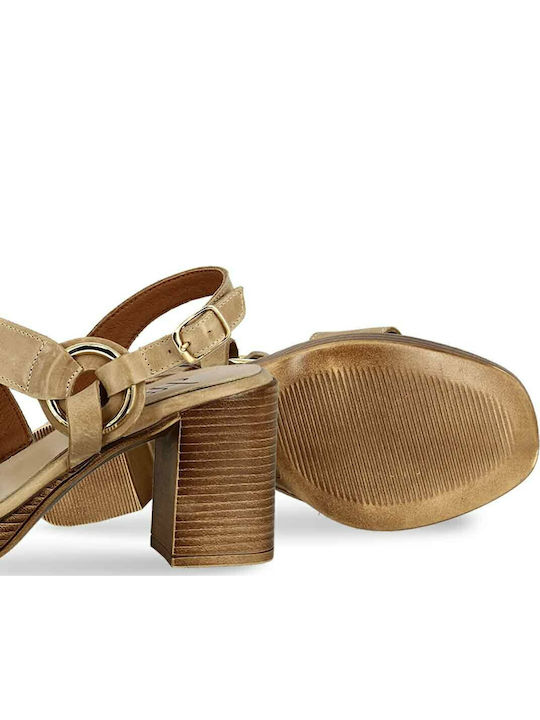 Leder Sandalen Beige