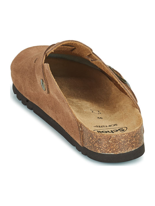 Fae Leather Winter Women's Slippers Brown