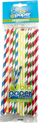 Αστέρας Group Straw Paper Colorful 25pcs