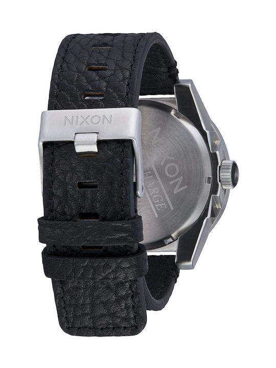 Nixon Corporal Ανδρικό Ρολόι 38mm Μπαταρίας με Μαύρο Δερμάτινο Λουράκι