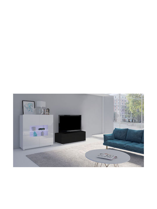 TV Stand Wooden Calabrini Black L100xW43xH37cm