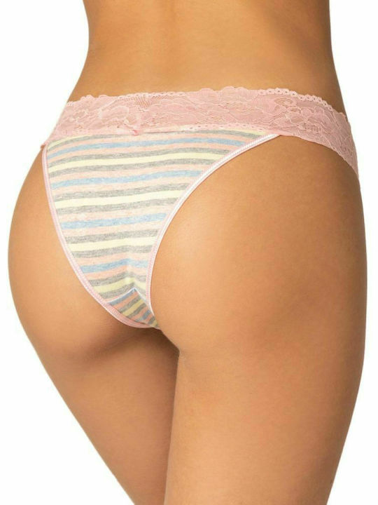 Milena by Paris Damen Brasilien mit Spitze Rosa