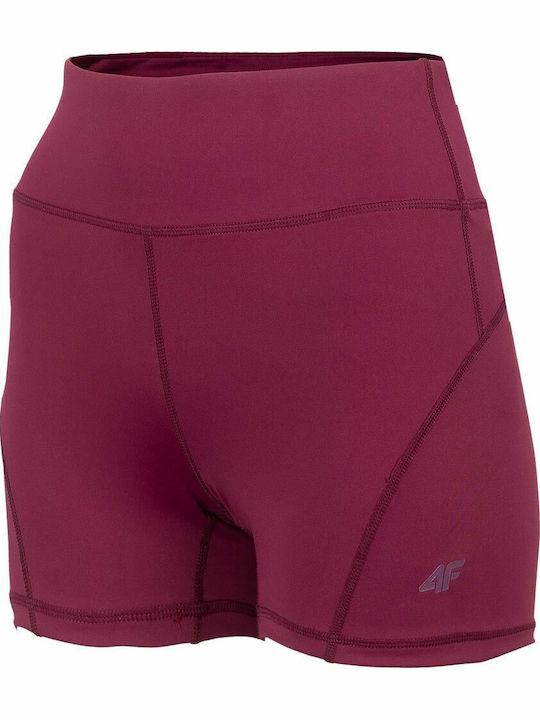 Women's Yoga Legging Shorts High Waisted Burgundy