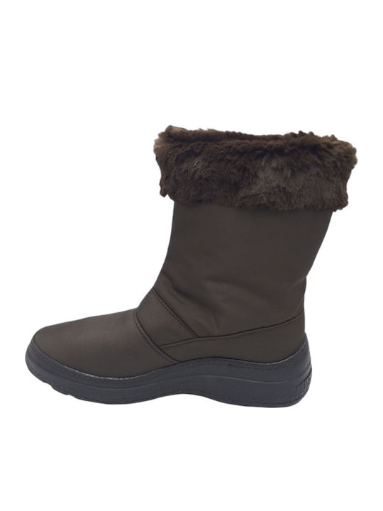 Adam's Shoes Women's Ankle Boots Platform & Fur Khaki