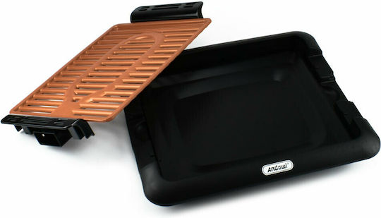 Andowl Tabletop Electric Grill Grill 1000W Inox