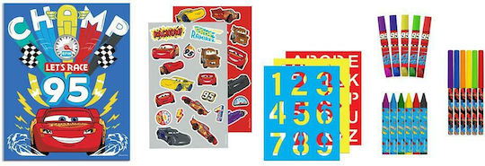 Diakakis Deluxe Cars Painting Set in Case School Coloring Set 33x33cm
