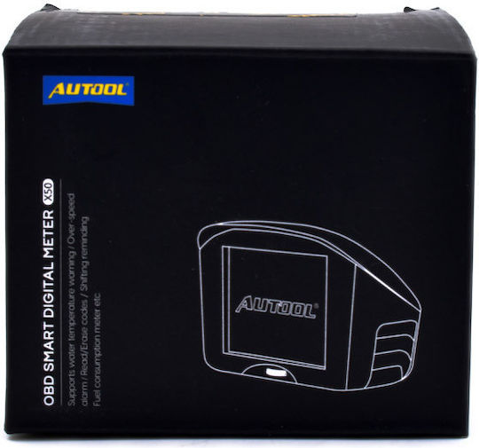 Autool HUD X50 Ψηφιακό Όργανο Θερμοκρασίας Νερού / Θερμόμετρο / Στροφόμετρο / Ταχύμετρο Αυτοκινήτου Μαύρο