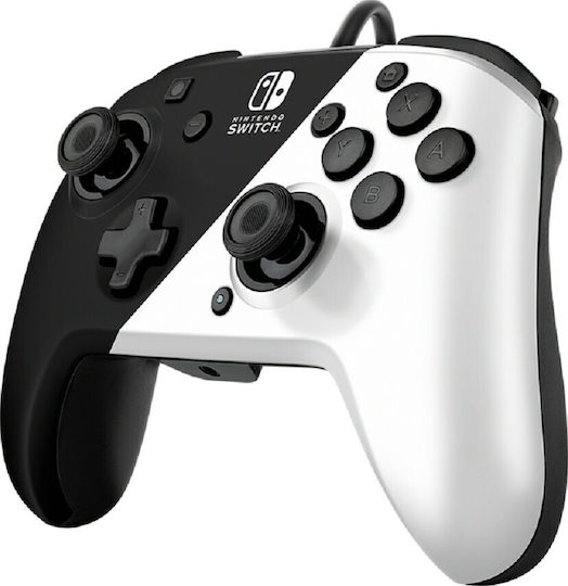 PDP Faceoff Deluxe+ Wired Gamepad for Switch Black & White