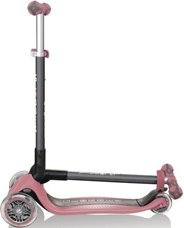 Globber Kids Foldable Scooter Go-Up Deluxe 3-Wheel with Seat for 15 Months Pink