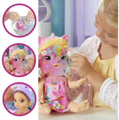 Hasbro Baby Alive Glam Spa Baby Blonde Baby Doll Set for 3 Plus Years 32 cm