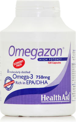 Health Aid Omegazon Ulei de pește 750mg 120 capace