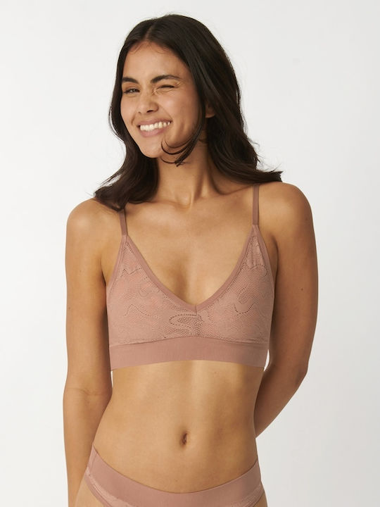 Sloggi Go Allround Lace Bralette Σουτιέν Μπεζ