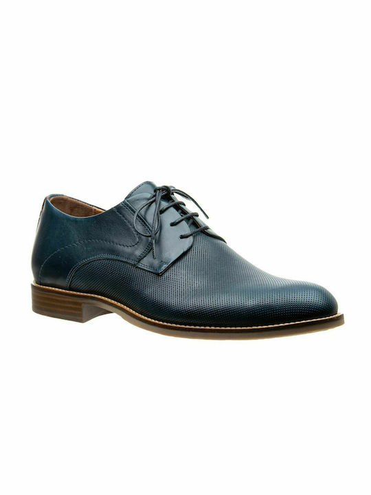 Damiani Men's Leather Dress Shoes Blue