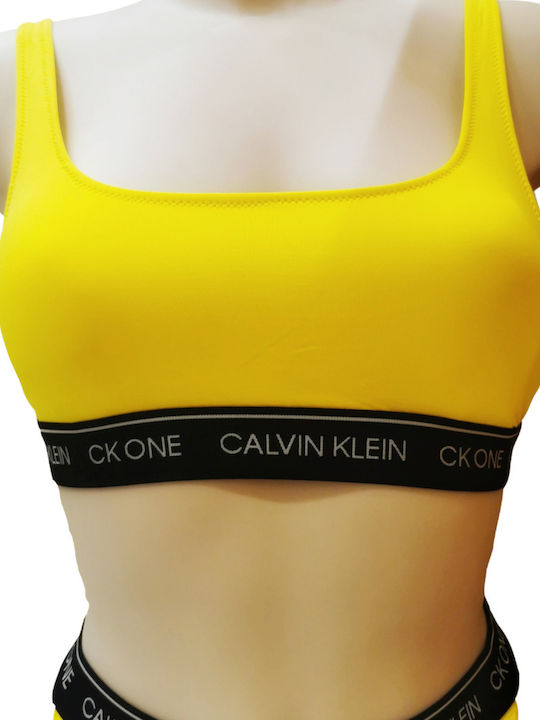 Sports Bra Bikini Top Ck One Brallette Yellow