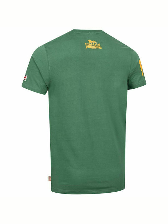 Lonsdale Men's Short Sleeve T-shirt Green / Mustard