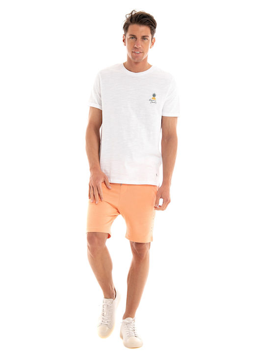 Jack & Jones Ανδρικό T-shirt Λευκό με Στάμπα