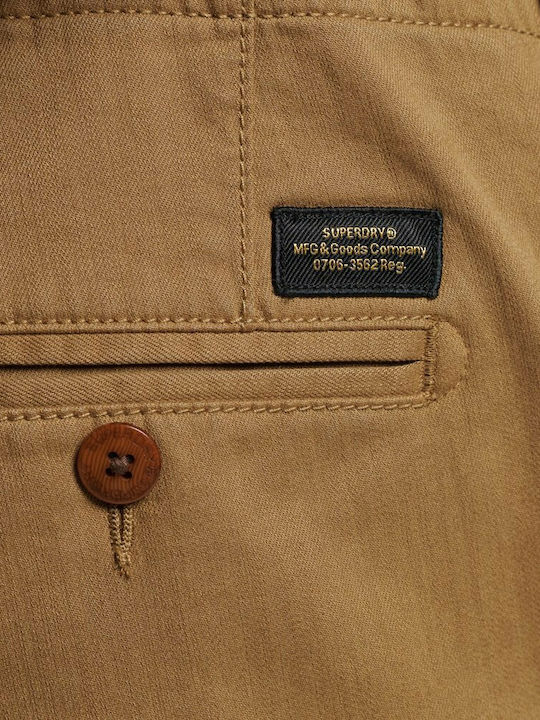 Ovin Vintage Officer Мъжка Бермуда Чино Кафяв