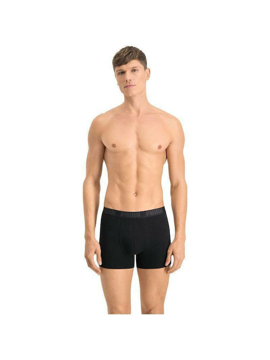 Puma Shorts Multi Logo 100001512 Boxeri pentru bărbați Negre 2Pachet