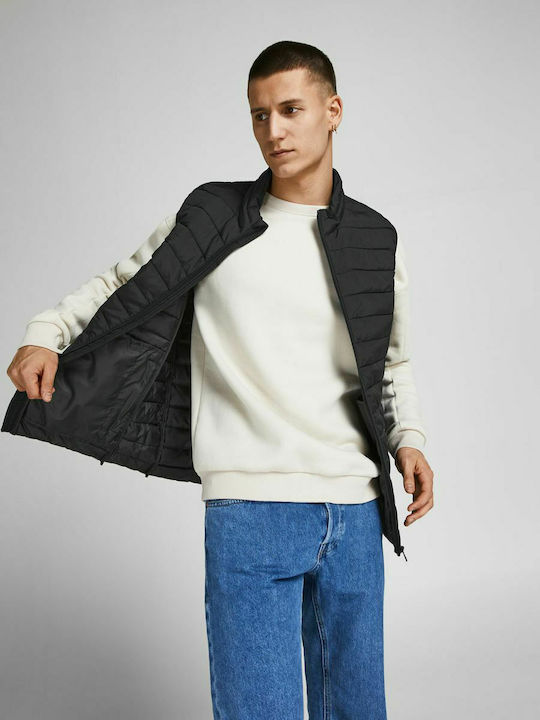 Sleeveless Jacket Puffer Windproof Black