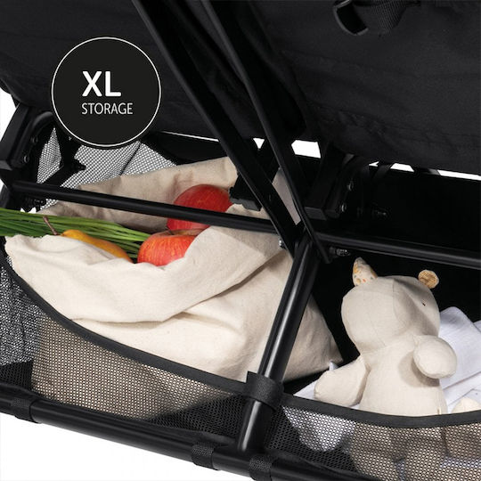 Hauck Swift X Duo Adjustable Double Stroller Suitable for Newborn Black 12.3kg
