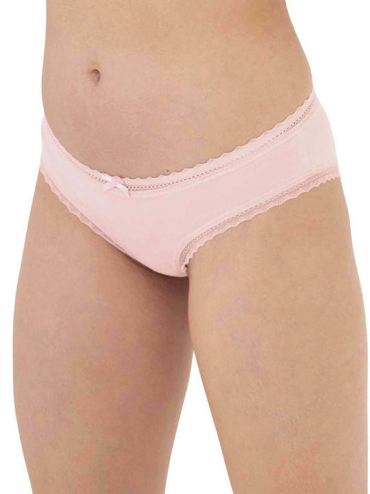 Lila Βαμβακερά Γυναικεία Slip 2Pack με Δαντέλα Blue/Pink