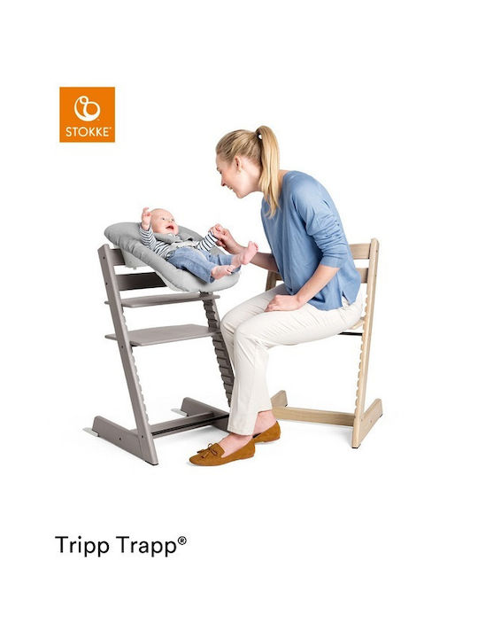 Stokke Tripp Trapp Καρεκλάκι Φαγητού με Ρυθμιζόμενο Ύψος Storm Grey