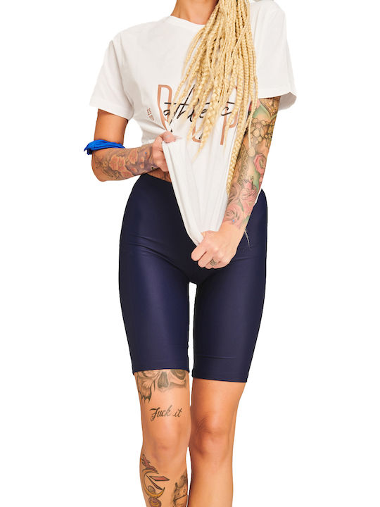 Amaryllis Matte Everyday Women's Bike Leggings Matte Dark Blue