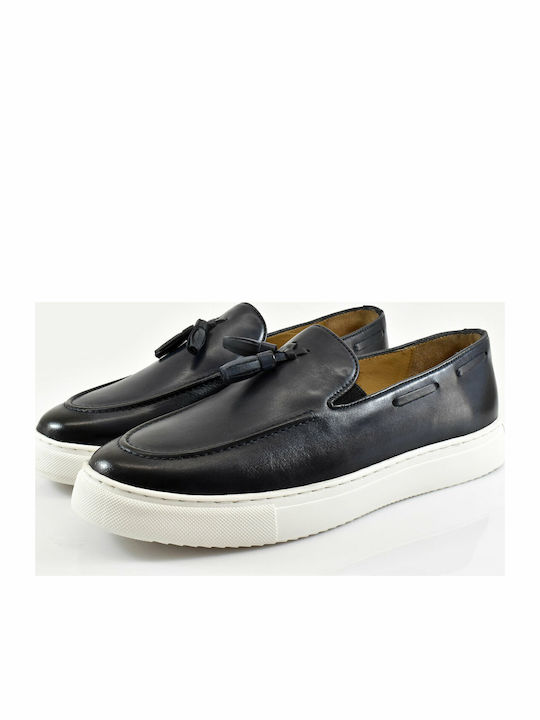 Δερμάτινα Ανδρικά Loafers Navy
