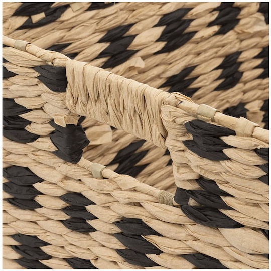 5Five Καλάθι Αποθήκευσης Ψάθινο Καφέ 54.5x34.5x30cm
