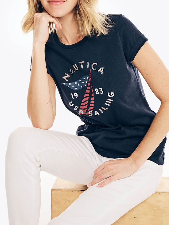 Γυναικείο T-shirt Navy Μπλε