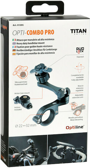 Lampa Combo Pro Mount Phone Motorcycle for Steering Wheel 22-32 mm