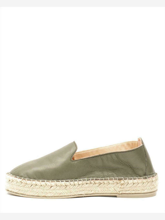 Mourtzi 78000 Women's Leather Espadrilles Olive