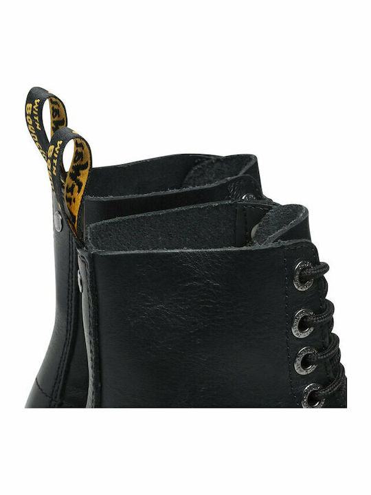 Pascal Max Leather Women's Ankle Boots with Medium Heel Black