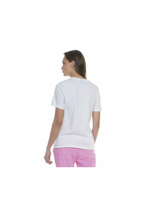 Body Action Damen Sportlich T-shirt Weiß