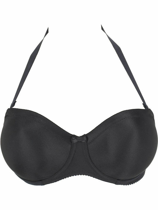 Bra without Padding Underwire Black