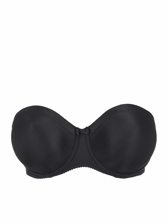 Bra without Padding Underwire Black