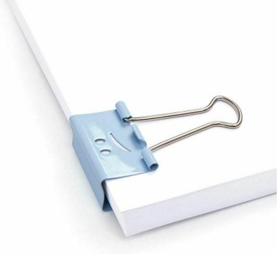 Rapesco Κλιπς Μεταλλικά Binder Clip Emoji 19mm Μπλε 20τμχ
