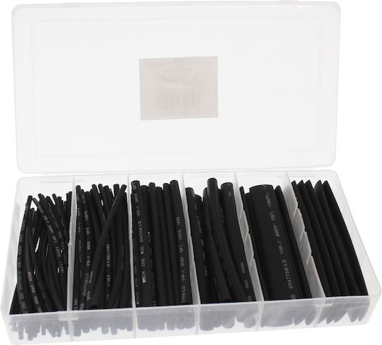 FT Electronics Heat-Shrink Tubing Case with Shrinkage Ratio 2:1 Set in Various Sizes (1.5-2.5-4-6-10-13mm) Black 100pcs 492303866