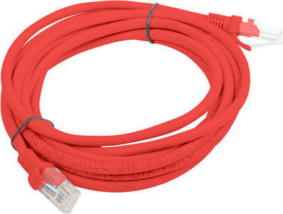 Lanberg U/UTP Kat.6 Ethernet-Netzwerkkabel 3m Rot 1Stück