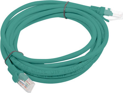 Lanberg U/UTP Cat.6 Ethernet Network Cable 3m Green 1pcs