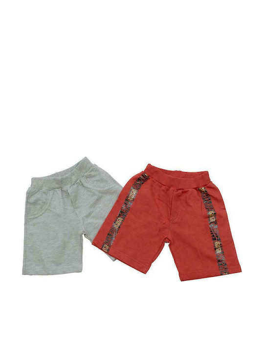 Kids' Shorts/Bermudas Fabric Orange 2pcs