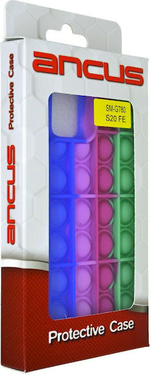 Ancus Pop It Back Cover Σιλικόνης Μπλέ/Μώβ/Κόκκινο/Πράσινο (Galaxy S20 FE)